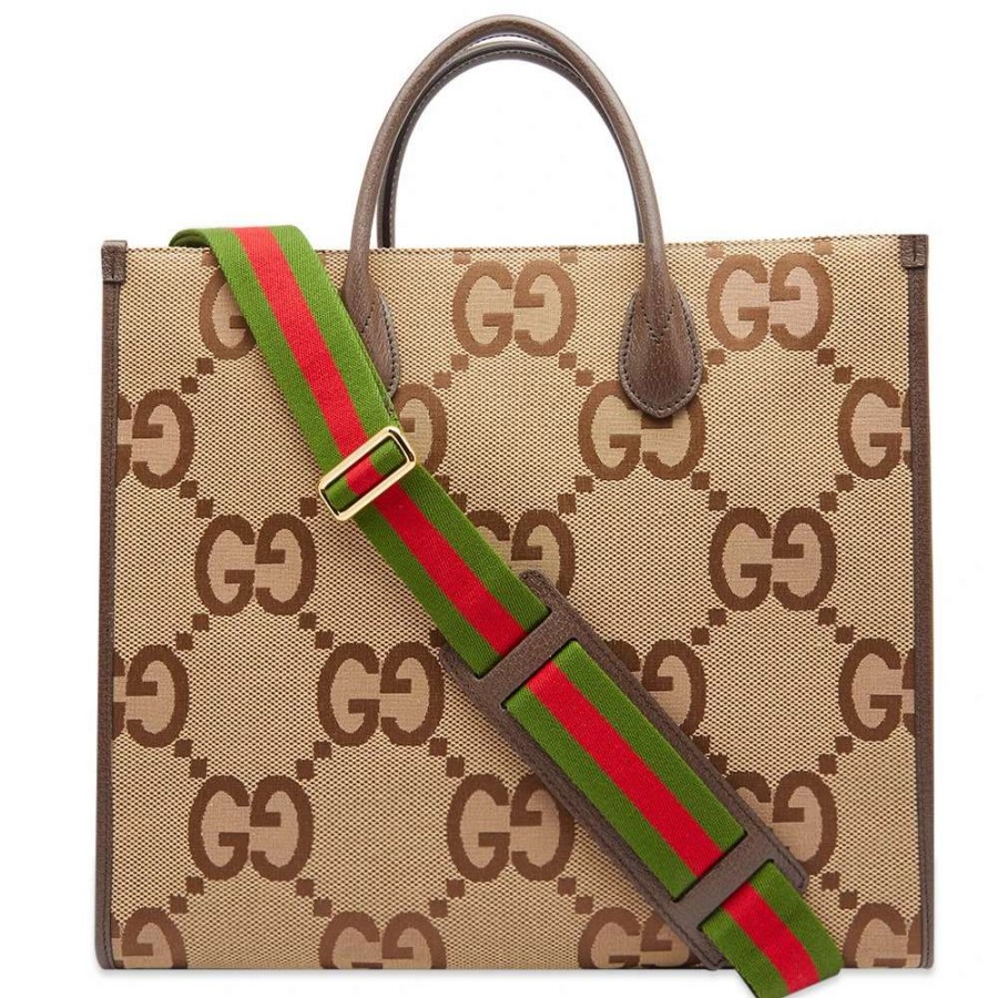 Accessories * | Gucci Jumbo Gg Jacquard Tote