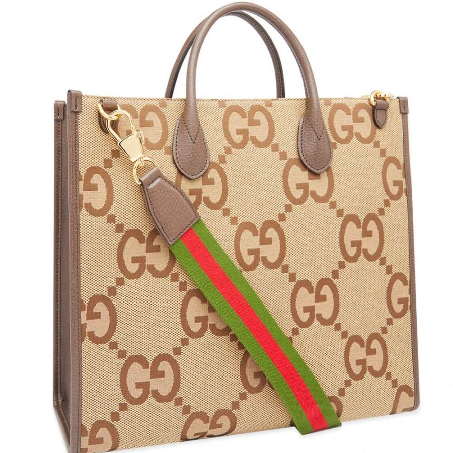 Accessories * | Gucci Jumbo Gg Jacquard Tote