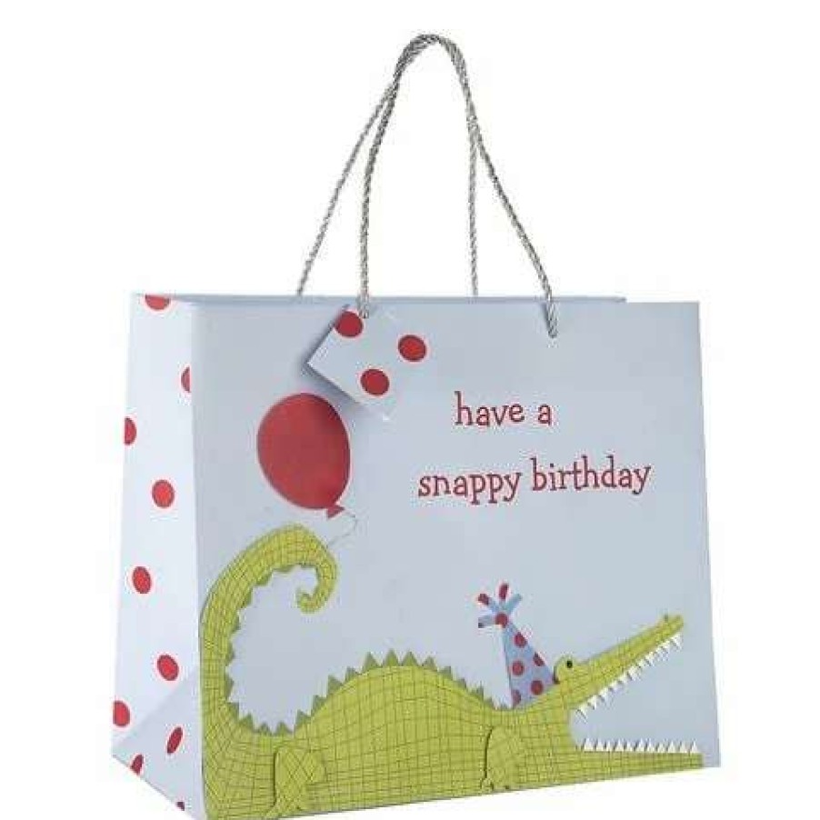 Gift Wrapping & Cards * | Meri-Meri Snappy Birthday Crocodile Large Gift Bag