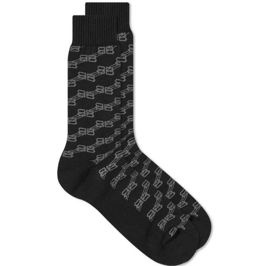 Accessories * | Balenciaga Bb Monogram Logo Sock