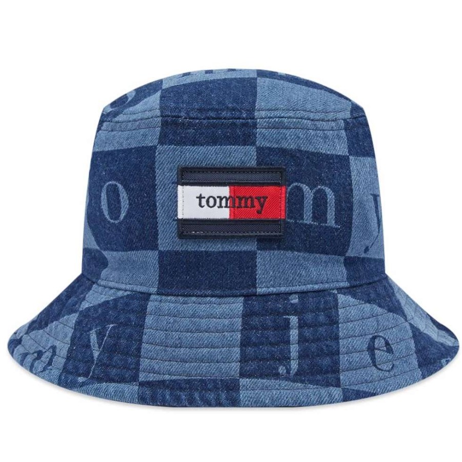 Accessories * | Tommy Jeans Monogram Denim Bucket Hat