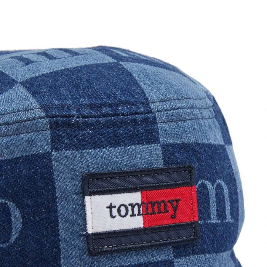 Accessories * | Tommy Jeans Monogram Denim Bucket Hat