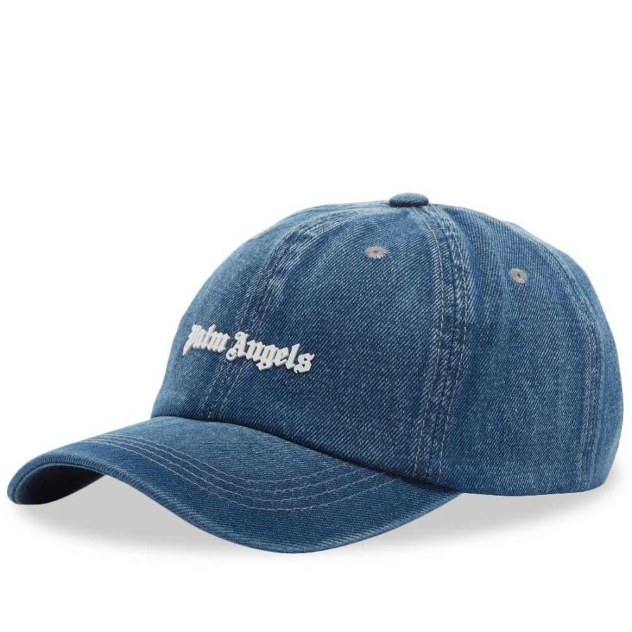 Accessories * | Palm Angels Denim Logo Cap