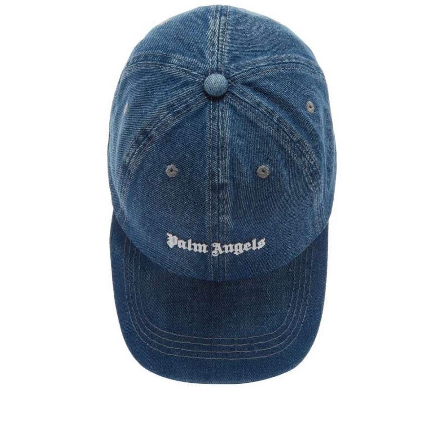 Accessories * | Palm Angels Denim Logo Cap