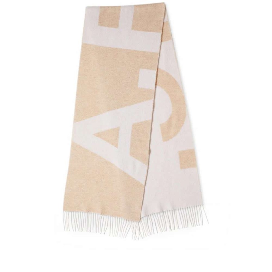 Accessories * | A.P.C. Malo Logo Scarf