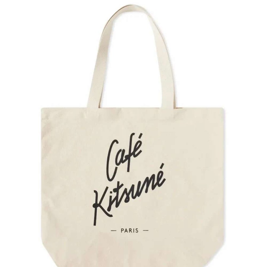 Accessories * | Maison Kitsune Cafe Kitsune Tote Bag