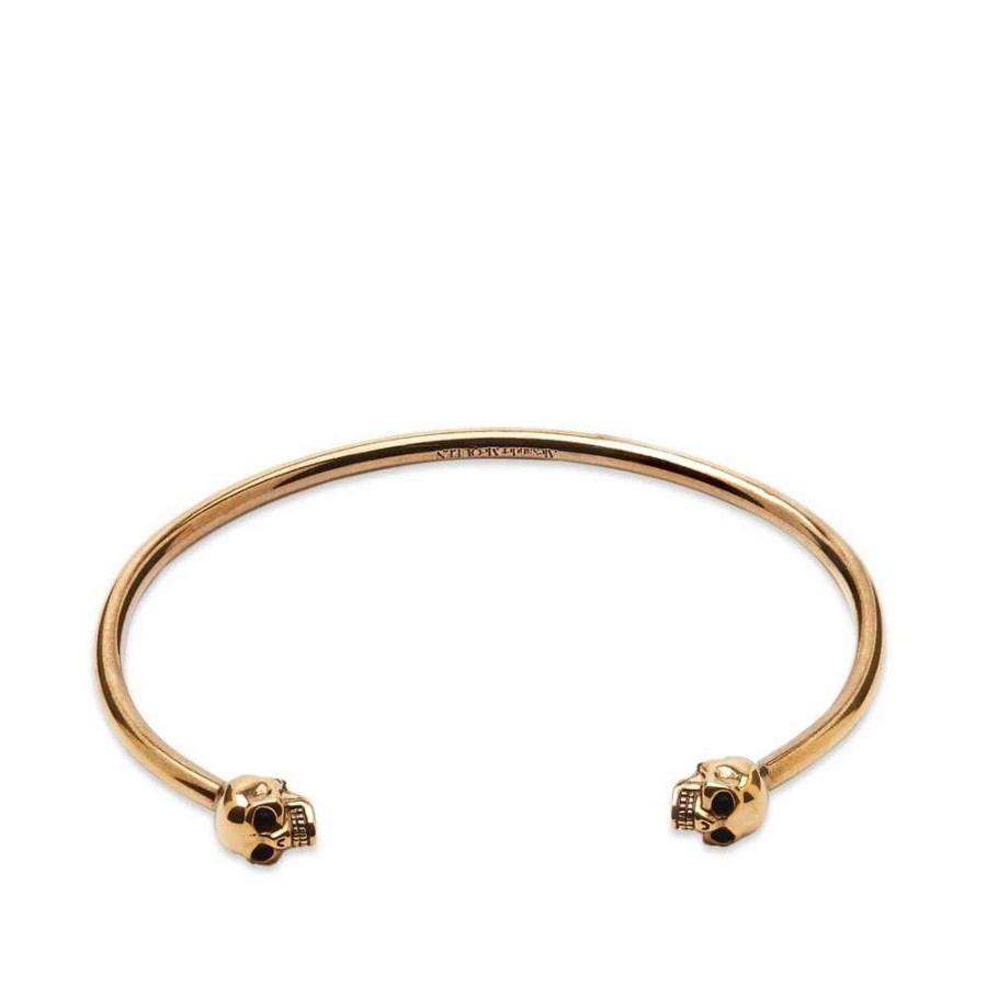 Accessories * | Alexander Mcqueen Thin Twin Skull Bracelet