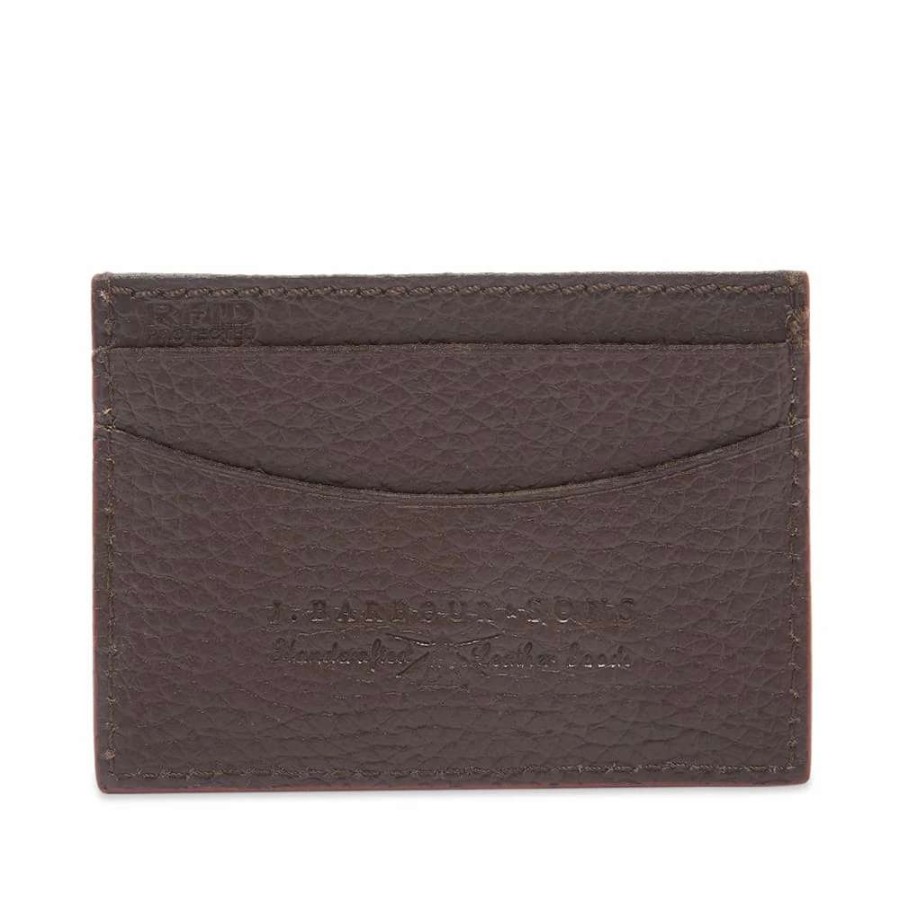 Accessories * | Barbour Grain Leather Card Holder