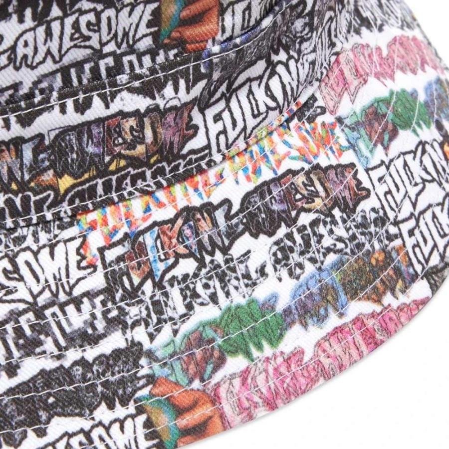 Accessories * | Fucking Awesome Sticker Logo Bucket Hat