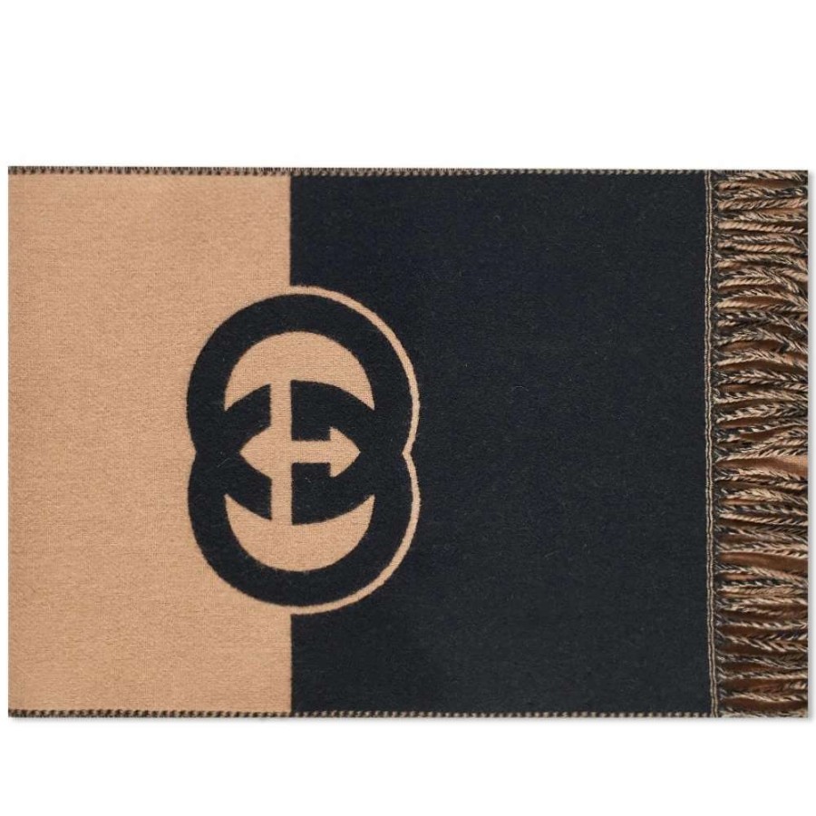 Accessories * | Gucci Interlock Gg Logo Scarf