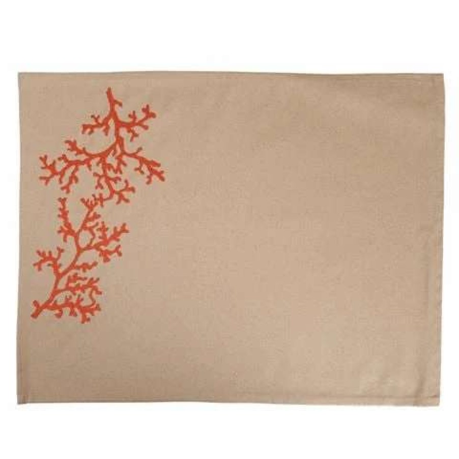 Table Accessories * | Serenk Coral Placemat Dark Beige 36X47Cm