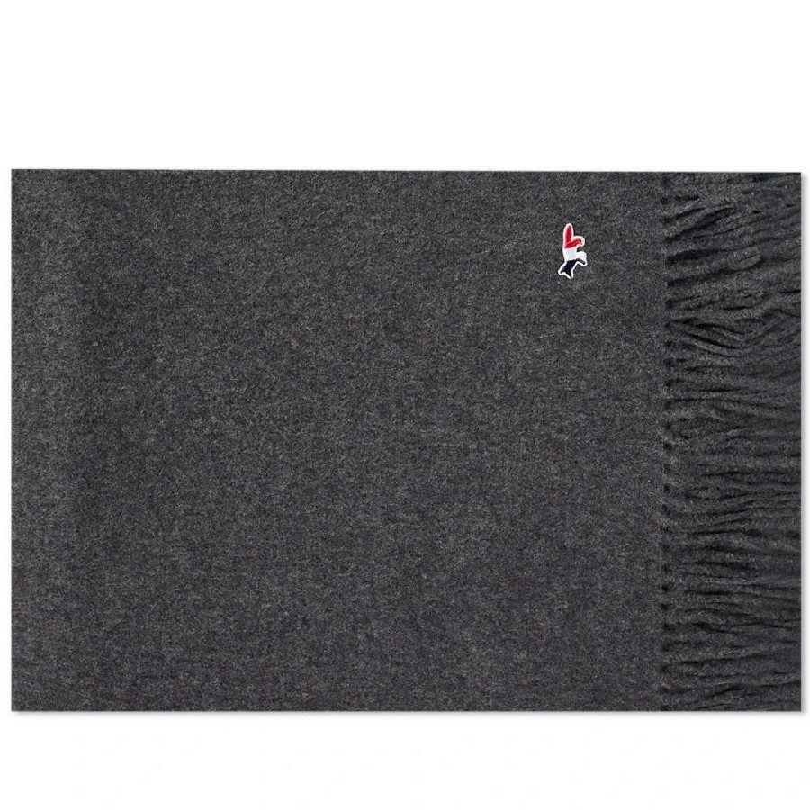 Accessories * | Maison Kitsune Maison Kitsune Tricolor Fox Wool Scarf