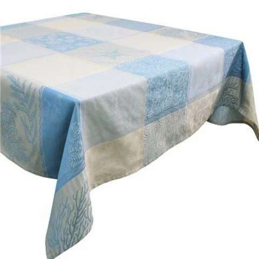 Table Accessories * | Garnier-Thiebaut Mille Oceans Ecume Tablecloth 115X115Cm