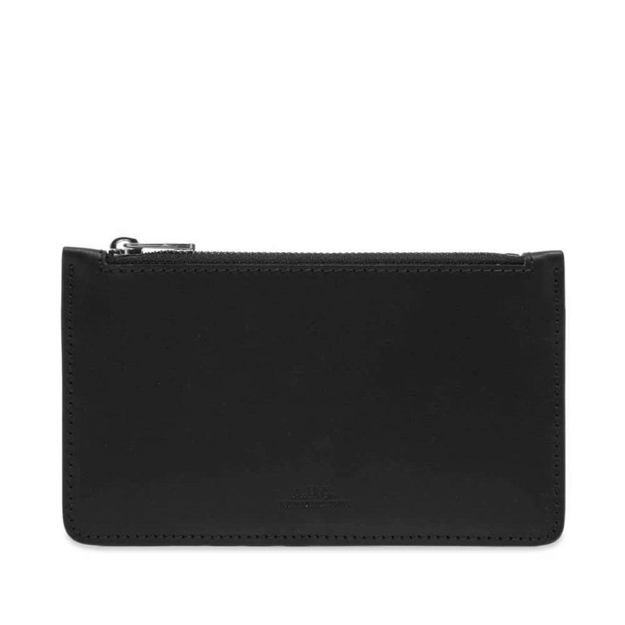 Accessories * | A.P.C. Walter Zip Card Wallet