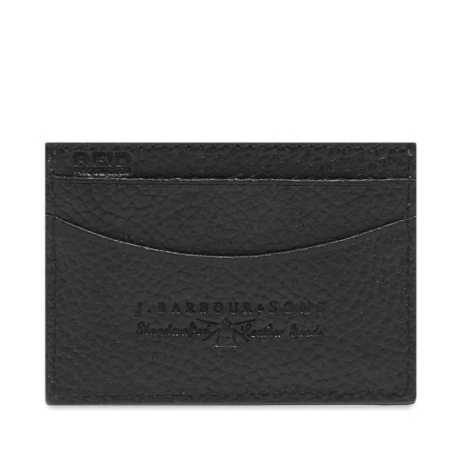 Accessories * | Barbour Grain Leather Card Holder