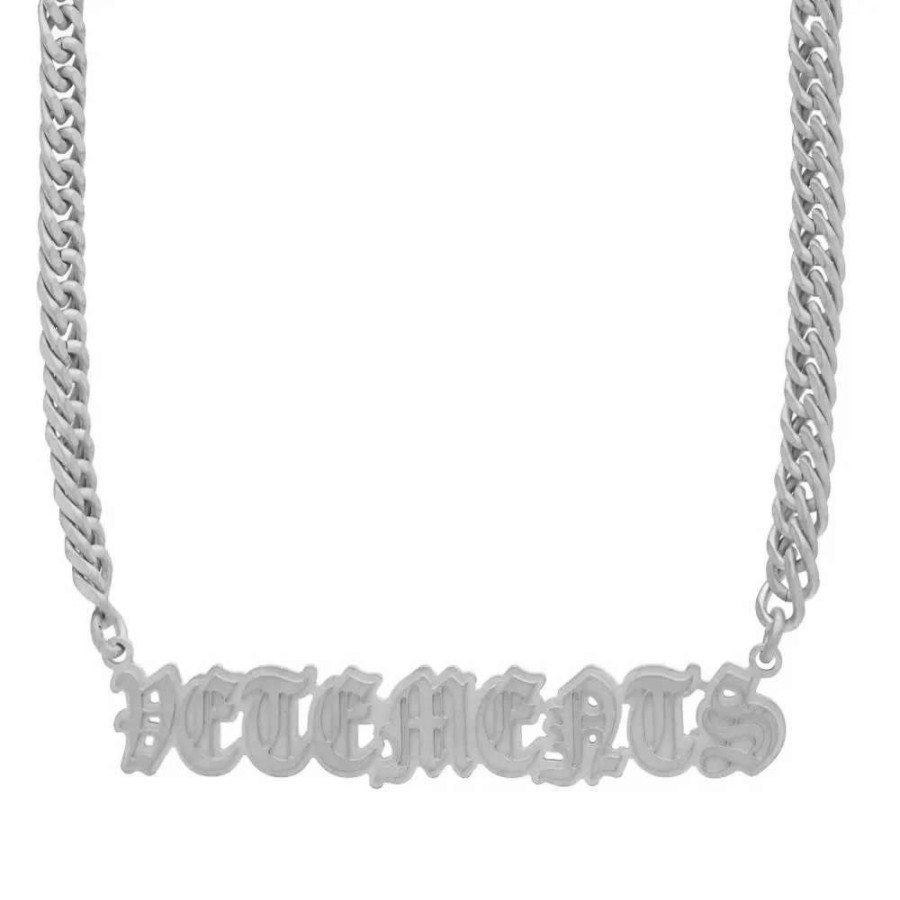 Accessories * | Vetements Gothic Logo Necklace