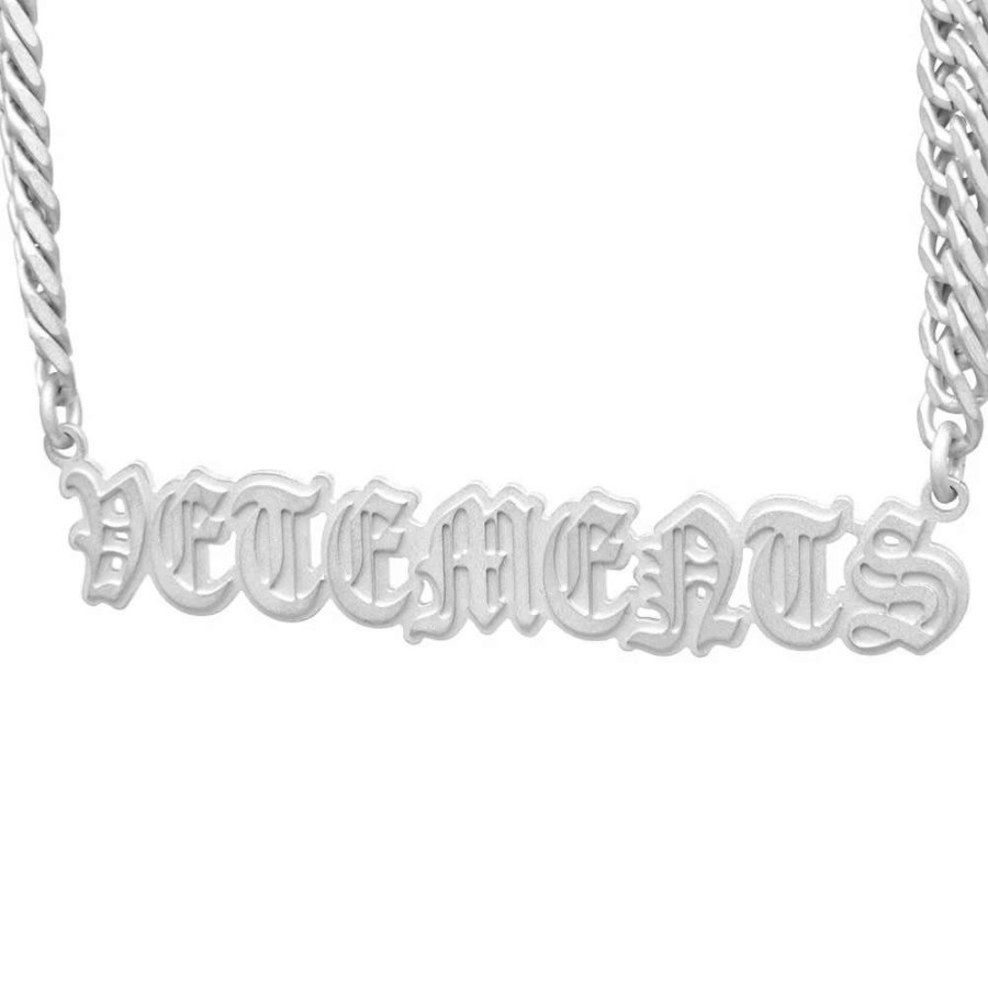 Accessories * | Vetements Gothic Logo Necklace