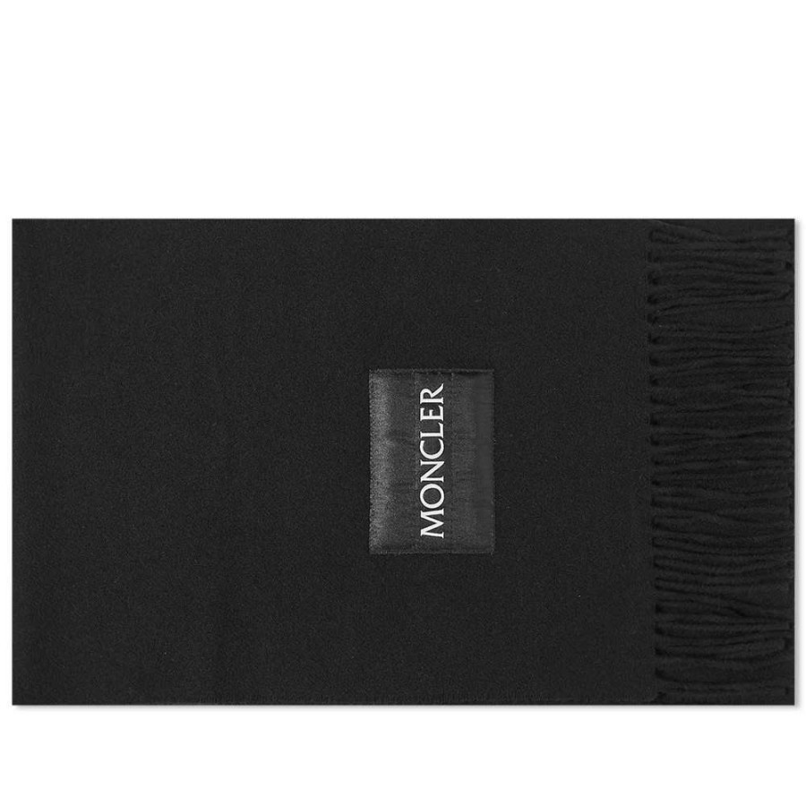 Accessories * | Moncler Label Logo Scarf