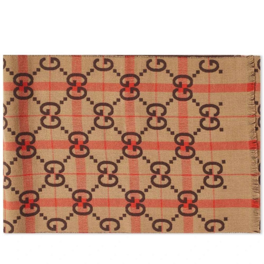 Accessories * | Gucci Jumbo Gg Wool Scarf