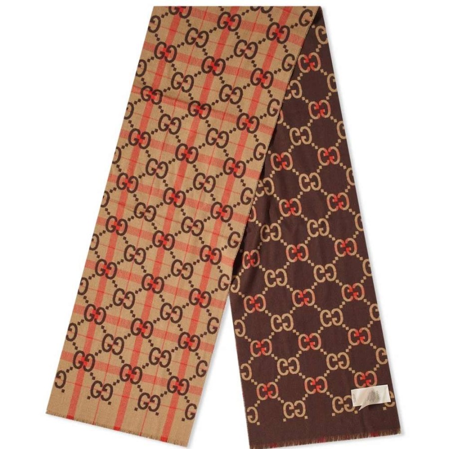 Accessories * | Gucci Jumbo Gg Wool Scarf