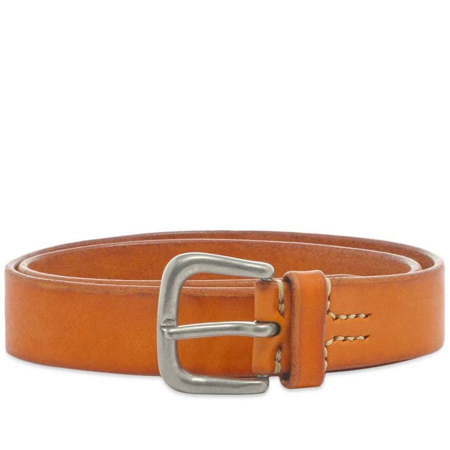 Accessories * | The Real Mccoys Joe Mccoy Bend Leather Belt