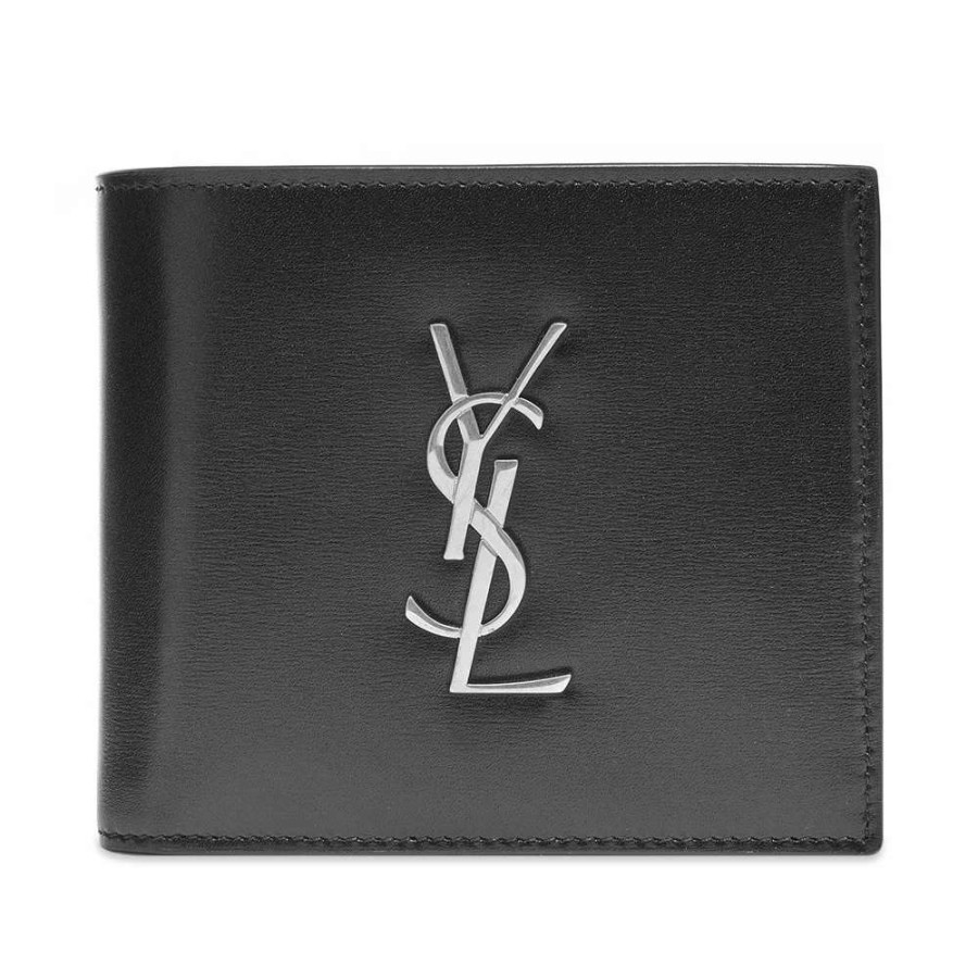 Accessories * | Saint Laurent East West Ysl Metal Logo Billfold Wallet