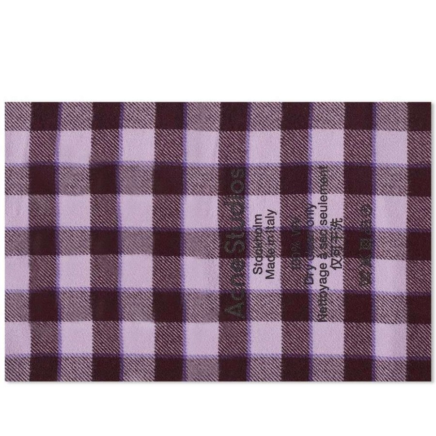 Accessories * | Acne Studios Cassiar Check Narrow New Scarf