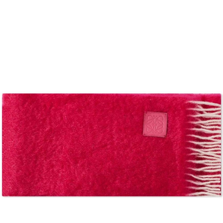 Accessories * | Loewe Contrast Mohair Scarf