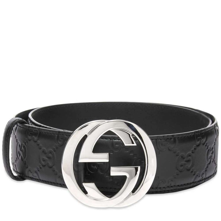 Accessories * | Gucci Gg Interlock Embossed Belt