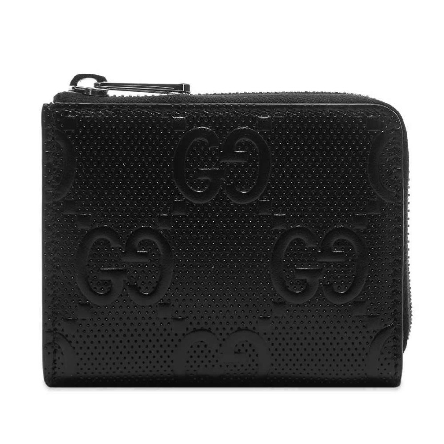 Accessories * | Gucci Gg Monogram Zip Wallet