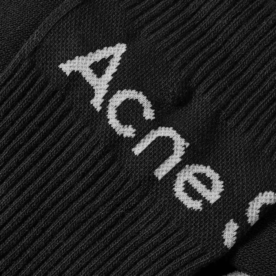 Accessories * | Acne Studios Short Rib Logo Sock