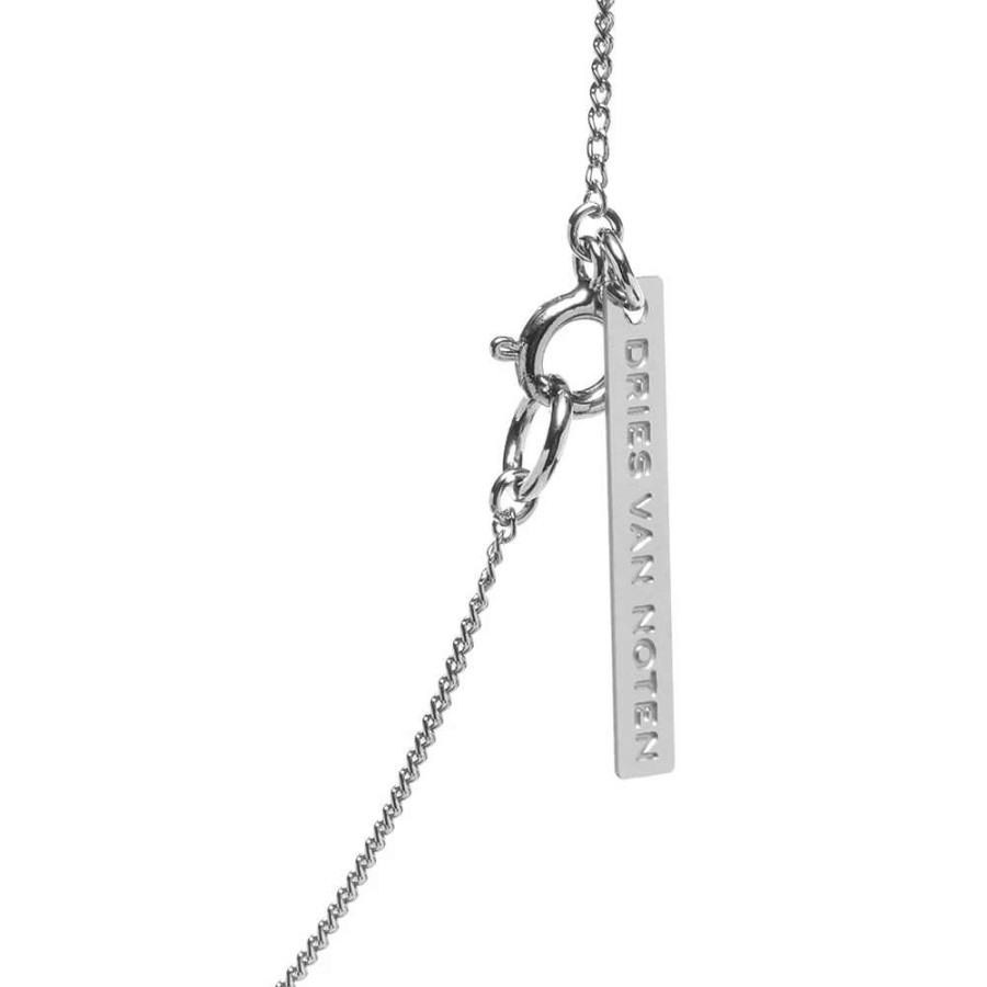 Accessories * | Dries Van Noten Logo Tag Necklace