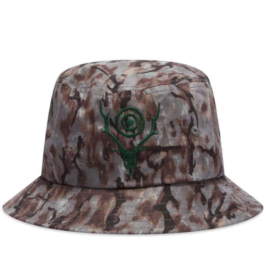 Accessories * | South2 West8 Camo Logo Bucket Hat