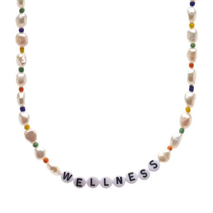 Accessories * | Sporty & Rich Wellness Pearl & Bead Necklace