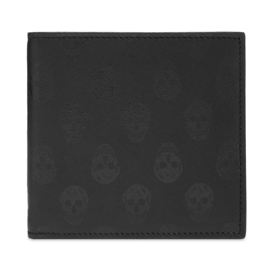 Accessories * | Alexander Mcqueen Printed Skull Billfold Wallet