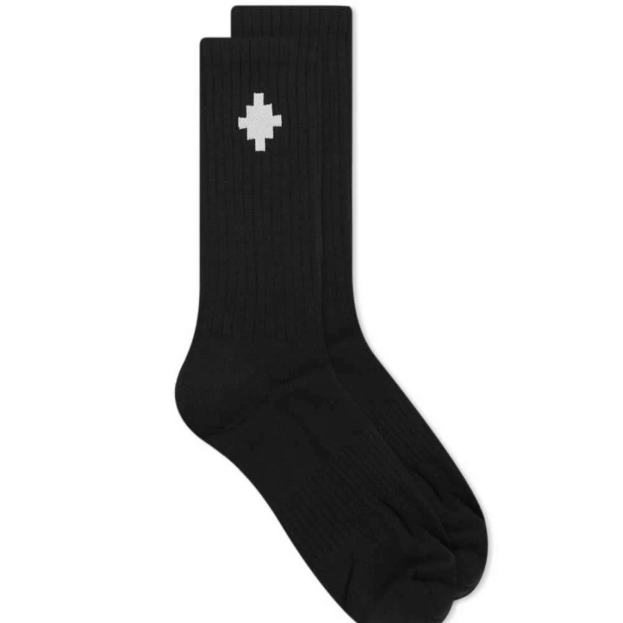 Accessories * | Marcelo Burlon Cross Sideway Midhigh Sock