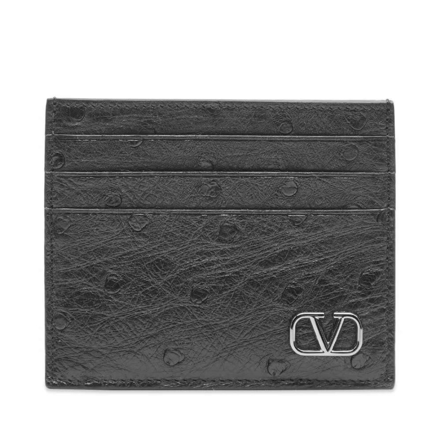 Accessories * | Valentino Small V Logo Card Holder