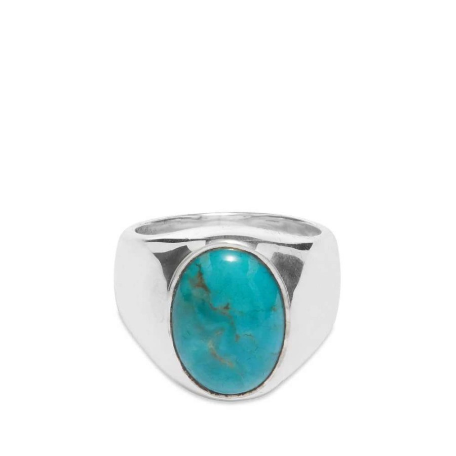 Accessories * | The Great Frog Stone Signet Turquoise Ring