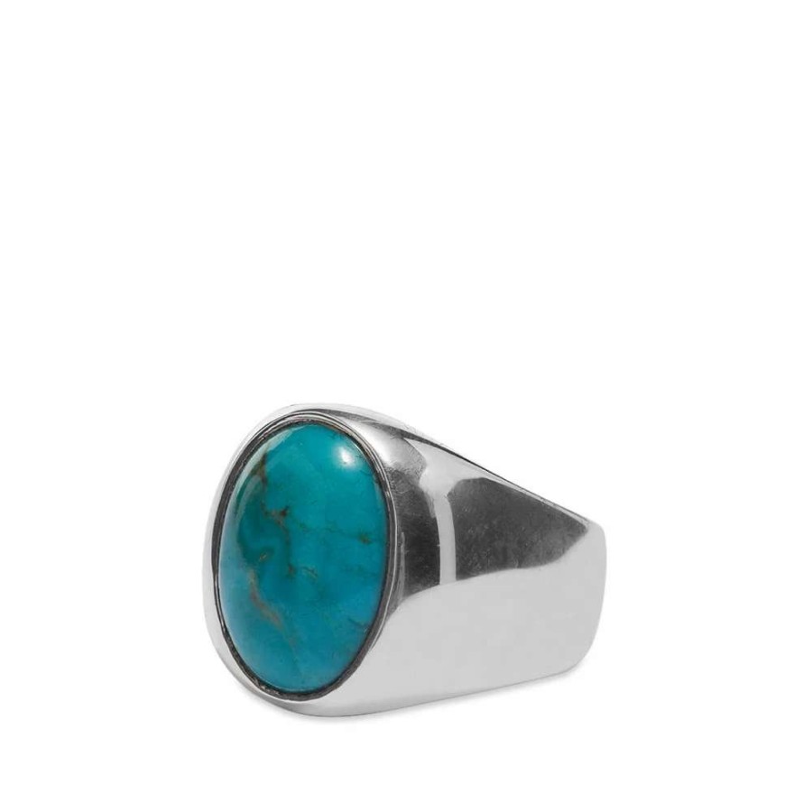 Accessories * | The Great Frog Stone Signet Turquoise Ring