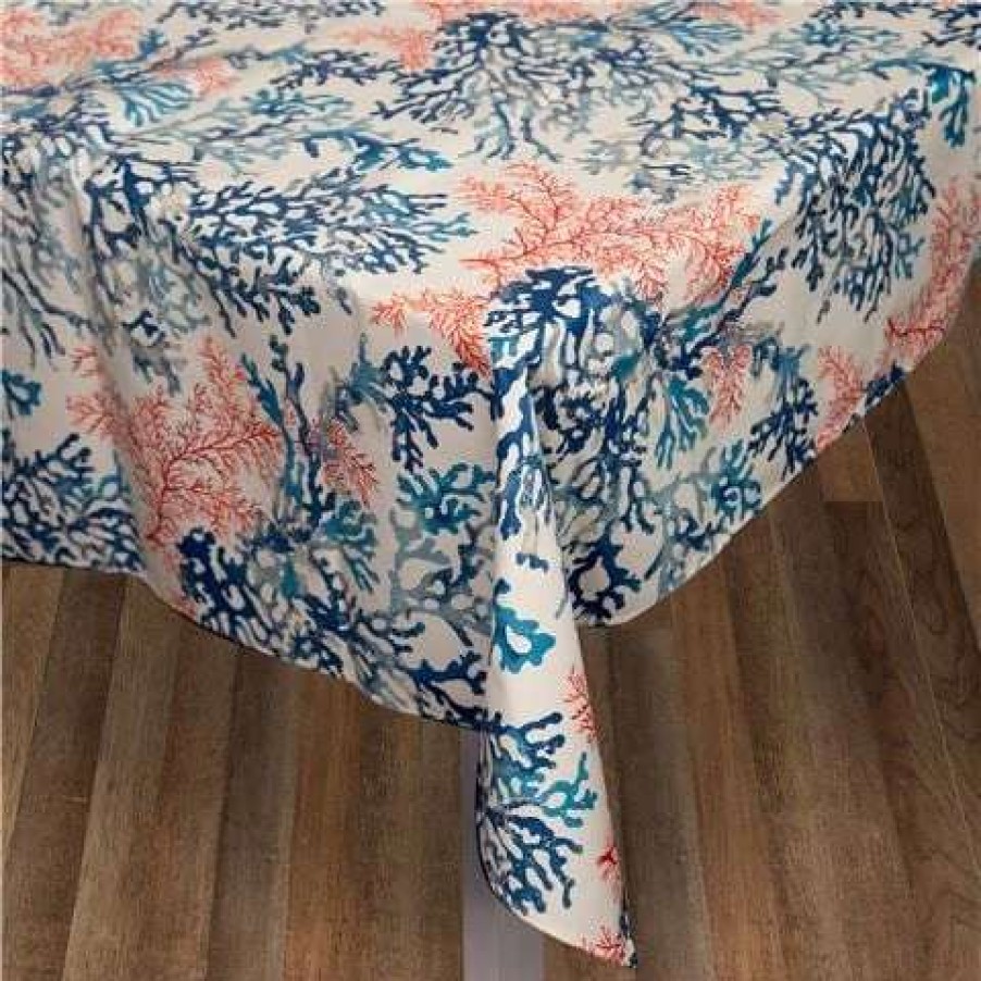 Table Accessories * | L'Ensoleillade Brisbane Tablecloth Treated Blue 200X155Cm