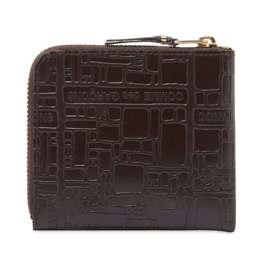 Accessories * | Comme Des Garcons Wallet Comme Des Garcons Sa3100El Embossed Logo Wallet