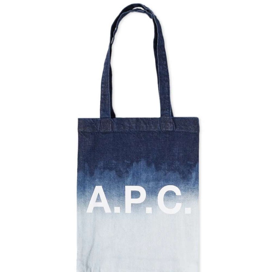 Accessories * | A.P.C. A.P.C Lou Denim Logo Tote