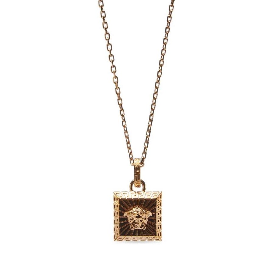 Accessories * | Versace Square Medusa Necklace