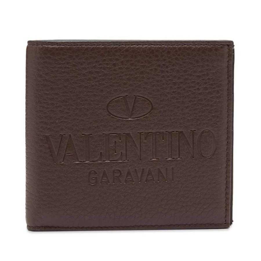 Accessories * | Valentino Embossed Logo Billfold Wallet