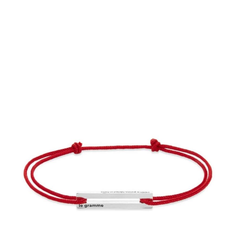 Accessories * | Le Gramme 17/10 Cord Bracelet