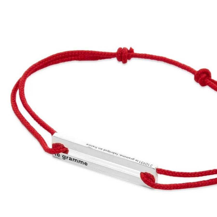 Accessories * | Le Gramme 17/10 Cord Bracelet