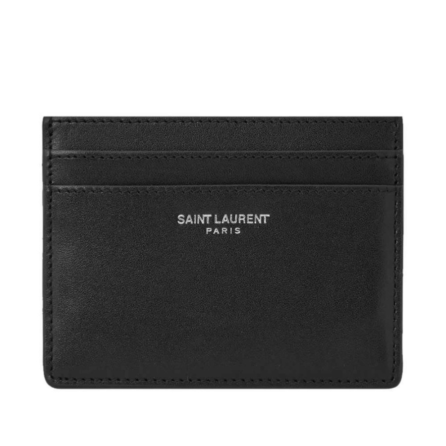 Accessories * | Saint Laurent Leather Card Holder