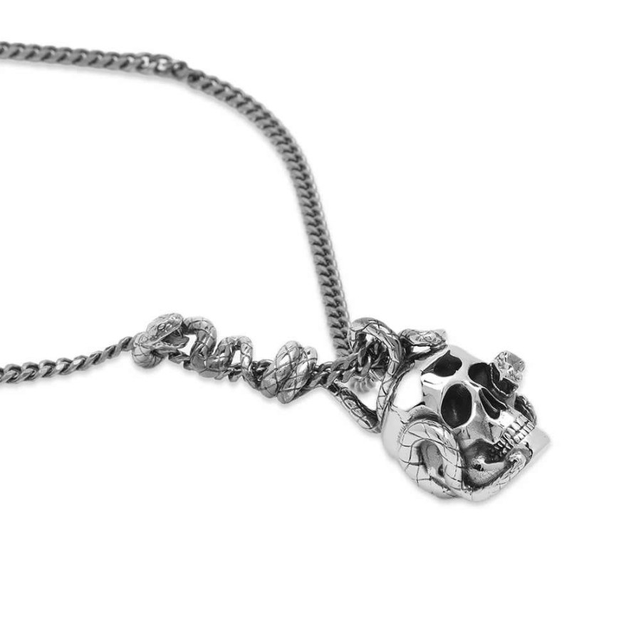 Accessories * | Alexander Mcqueen Skull & Snake Necklace