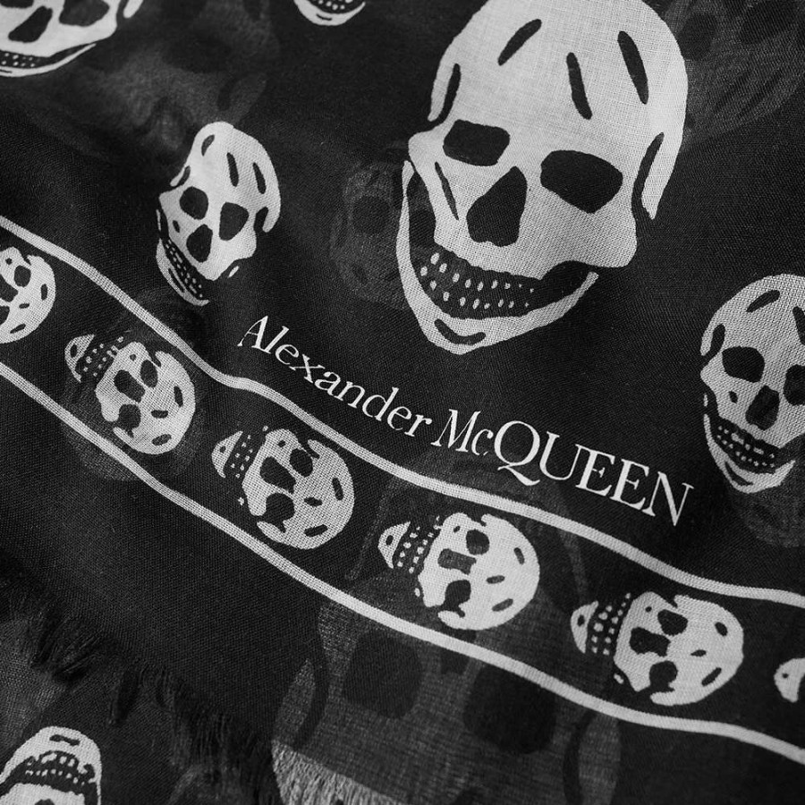 Accessories * | Alexander Mcqueen Skull Pashmina Scarf