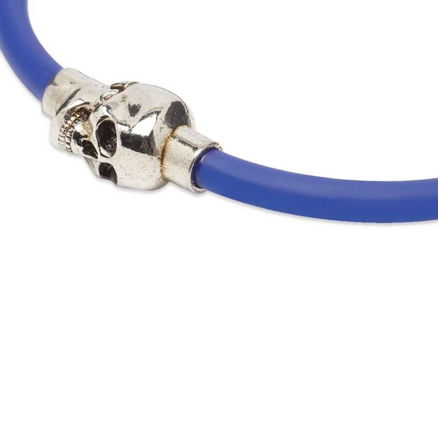 Accessories * | Alexander Mcqueen Rubber Cord Skull Bracelet